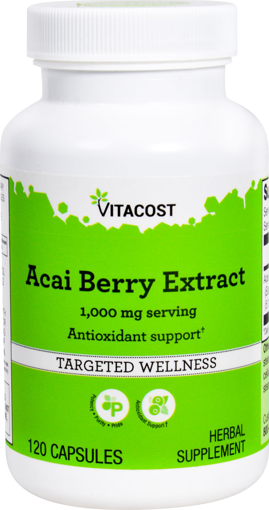 Acai Berry Extract -- 1000 mg per serving- 120 Capsules (Капсулы) Vitacost