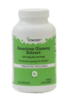 Экстракт американского женьшеня — 500 мг на порцию — 300 капсул Vitacost
