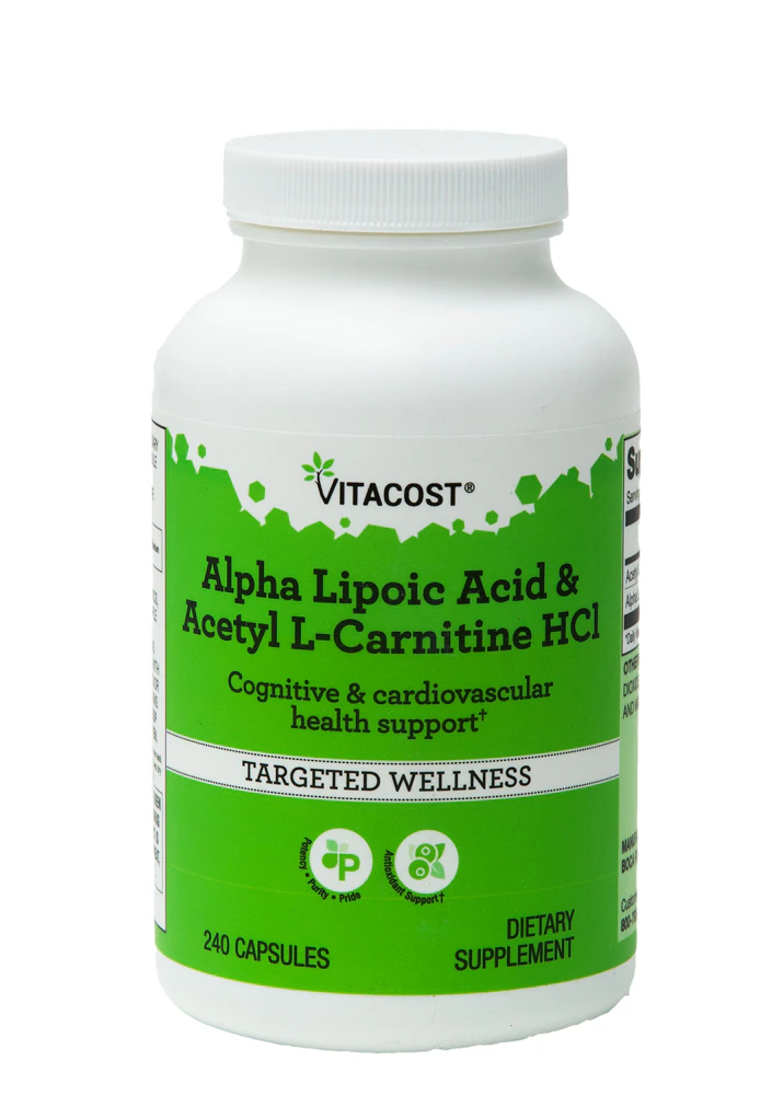 Alpha Lipoic Acid & Acetyl L-Carnitine HCl - 1 Capsule - 240 Servings (Порции) -- 240 Capsules (Капсулы) Vitacost