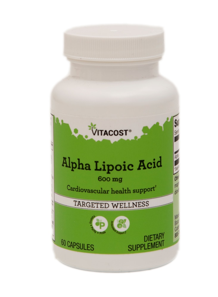 Alpha Lipoic Acid -- 600 mg - 60 Capsules (Капсулы) Vitacost