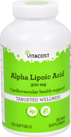 Альфа-липоевая кислота Vitacost — 300 мг — 120 капсул Vitacost