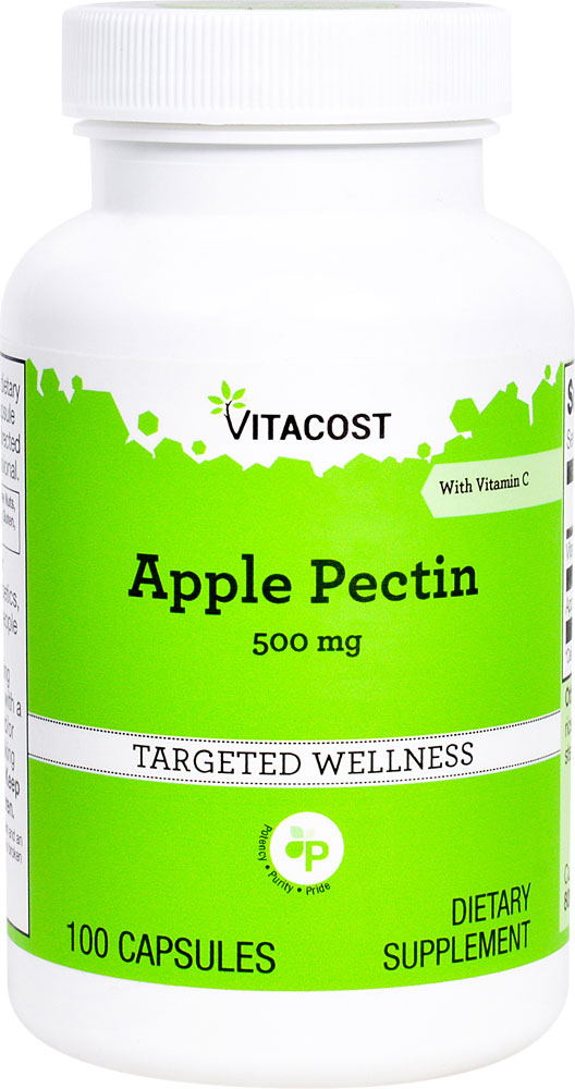 Яблочный пектин - 500 мг - 100 капсул - Vitacost Vitacost