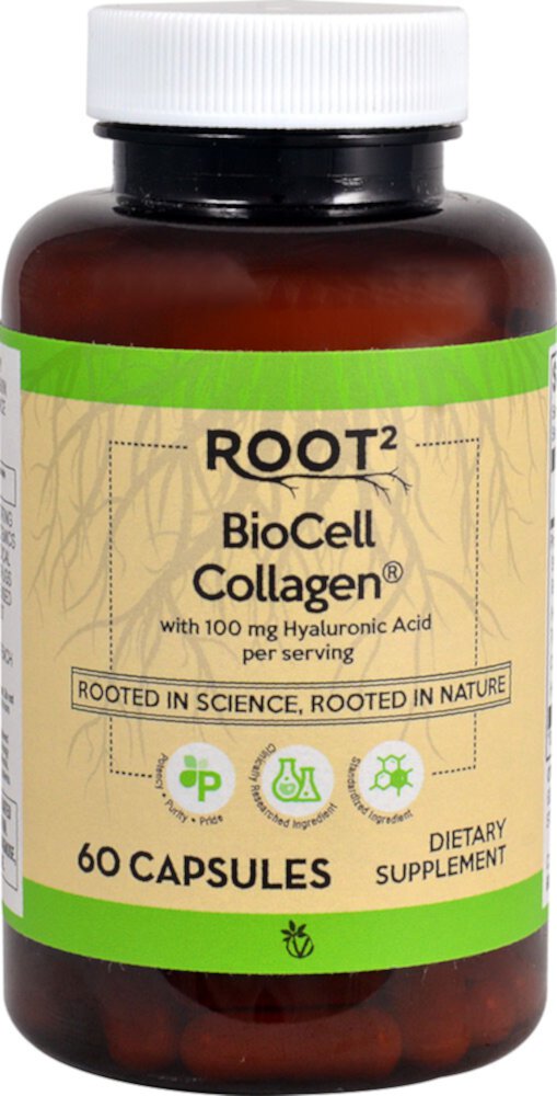 BioCell Collagen с Гиалуроновой Кислотой - 100 мг - 60 капсул - Vitacost Vitacost