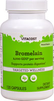 Vitacost Bromelain -- 2000 GDU на порцию -- 120 капсул Vitacost