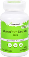 Экстракт белокопытника Vitacost - стандартизированный - 75 мг - 120 капсул Vitacost