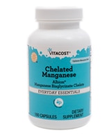 Vitacost Chelate Marganese - Albion® Marganese Bisglycinate Chelate - 10 мг - 180 капсул Vitacost