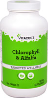 Chlorophyll & Alfalfa -- 300 Capsules (Капсулы) Vitacost