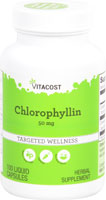 Хлорофиллин - 50 мг - 100 жидких капсул - Vitacost Vitacost