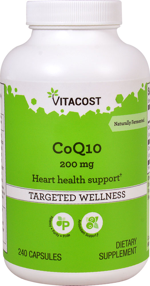 CoQ10 - 200 мг - 240 капсул - Vitacost Vitacost