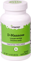 Порошок D-маннозы Vitacost – 1,5 г на порцию – 1,8 унции Vitacost