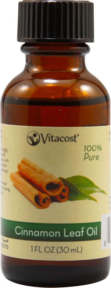 Vitacost Essential Oils 100% Pure Cinnamon Leaf -- 1 жидкая унция (30 мл) Vitacost