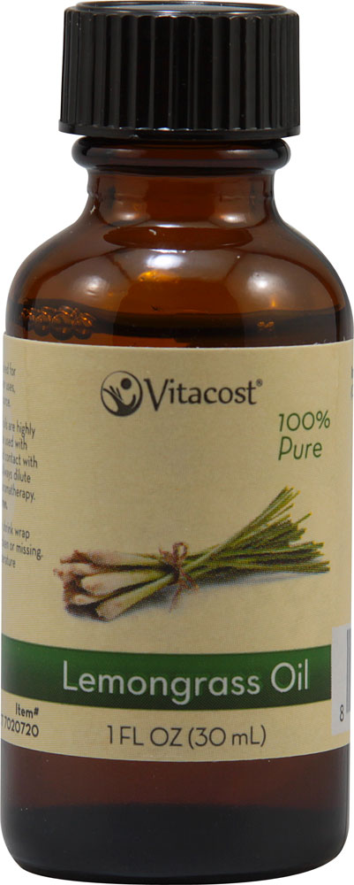 Эфирные масла Vitacost 100% Pure Lemongrass — 1 жидкая унция (30 мл) Vitacost