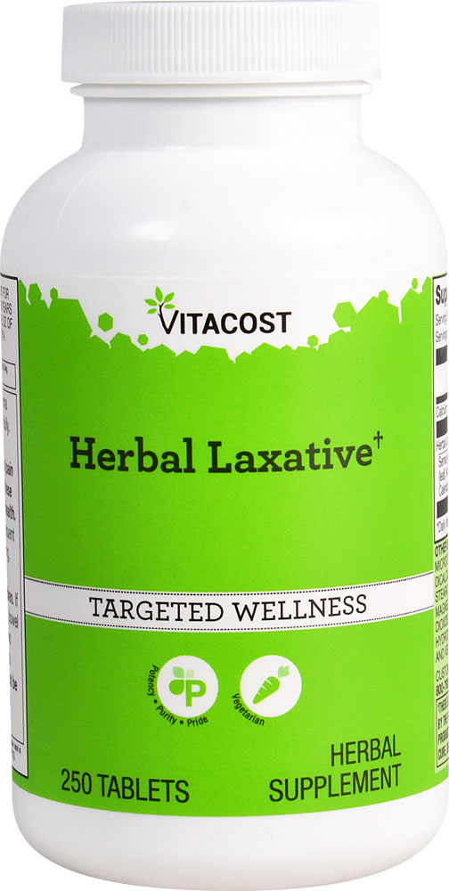 Слабительное на травах Vitacost† – 250 таблеток Vitacost