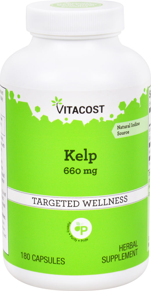 Vitacost Kelp -- 660 мг -- 180 капсул Vitacost