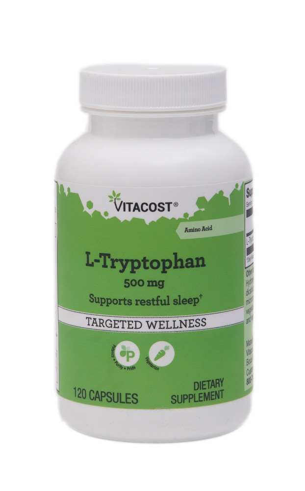 Vitacost L-триптофан -- 500 мг -- 120 капсул Vitacost