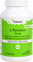 Vitacost L-тирозин -- 750 мг -- 180 капсул Vitacost
