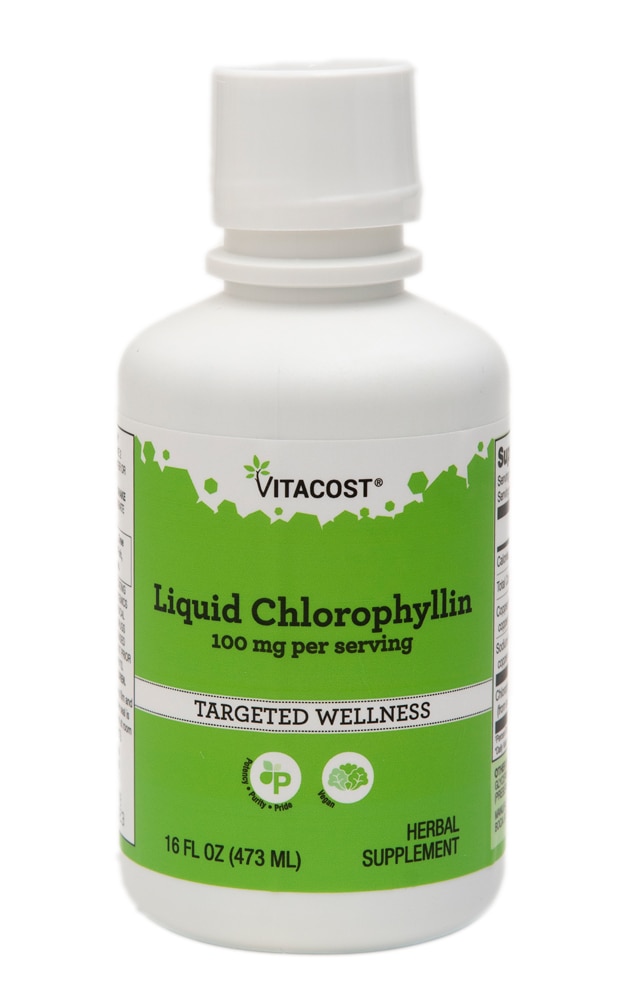 Жидкий Хлорофиллин - 100 мг на порцию - 473 мл - Vitacost Vitacost