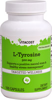 Vitacost L-тирозин -- 500 мг -- 100 капсул Vitacost