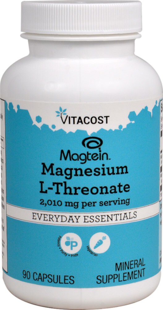 Magtein® Magnesium L-Threonate - 2010 мг - 90 капсул - Vitacost Vitacost