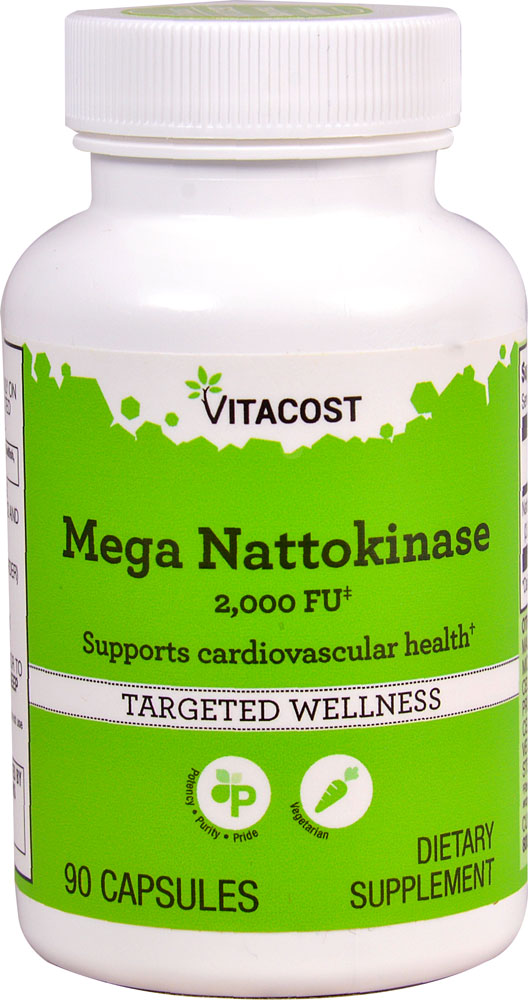 Mega Nattokinase -- 2000 FU - 90 Capsules (Капсулы) Vitacost