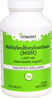 MSM (Метилсульфонилметан) - 1500 мг - 120 таблеток - Vitacost Vitacost