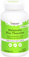 Melatonin 3 mg Plus Theanine -- 180 Tablets (Таблетки) Vitacost