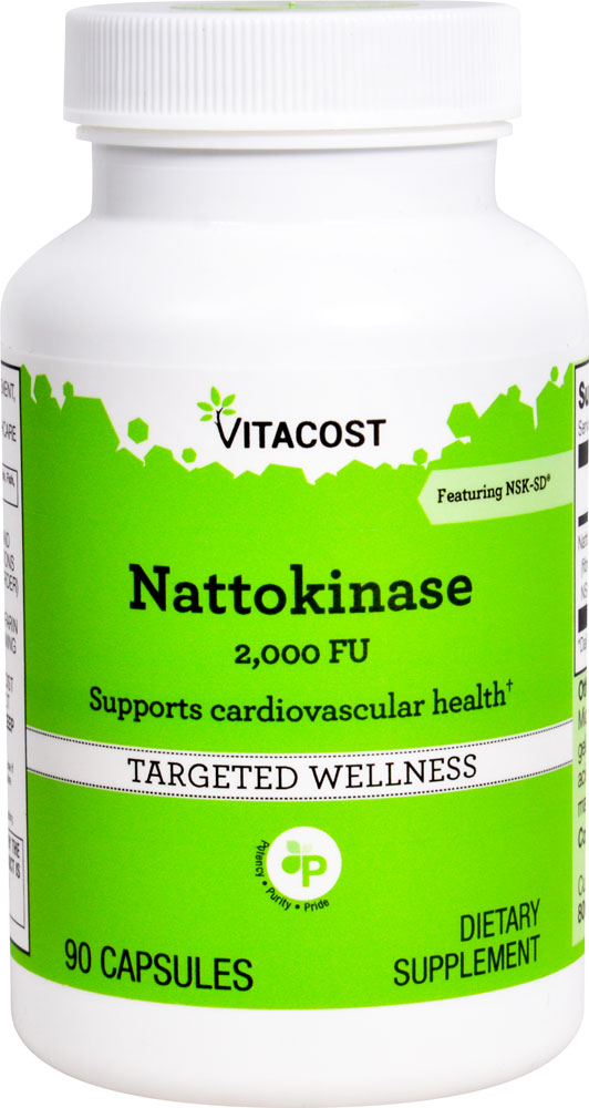 Vitacost Nattokinase NSK-SD® -- 2000 FU - 90 капсул Vitacost