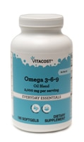 Omega 3-6-9 в смеси масел - 2000 мг на порцию - 180 мягких капсул - Vitacost Vitacost