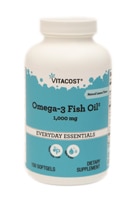 Рыбий жир омега-3‡ Лимон — 1000 мг — 150 мягких желатиновых капсул Vitacost