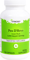 Pau D'Arco Внутренняя кора - 1020 мг - 120 капсул - Vitacost Vitacost