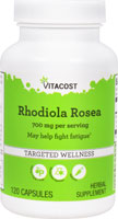Родиола розовая - стандартизированная - 700 мг на порцию - 120 капсул Vitacost