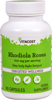 Родиола розовая - стандартизированная - 700 мг на порцию - 60 капсул Vitacost