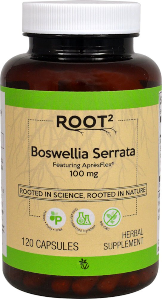 Босвеллия пильчатая с ApresFlex®, 100 мг, 120 капсул Vitacost-Root2