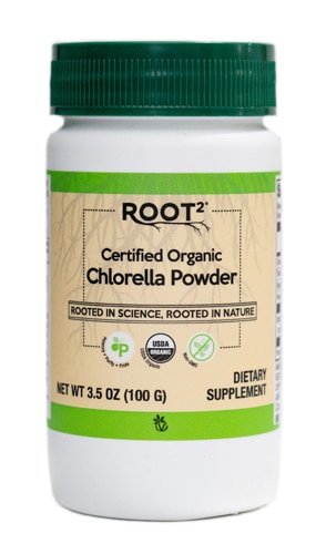 Certified Organic Chlorella Powder (Порошок) -- 3.5 oz (Унции) Vitacost-Root2