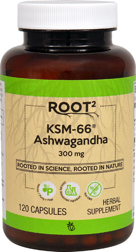 Vitacost ROOT2 KSM-66® Ashwagandha -- 300 мг -- 120 капсул Vitacost-Root2