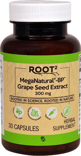 Vitacost ROOT2 MegaNatural®-BP™ Экстракт виноградных косточек -- 300 мг -- 30 капсул Vitacost-Root2