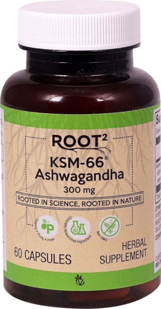 Vitacost ROOT2 KSM-66® Ashwagandha -- 300 мг -- 60 капсул Vitacost-Root2