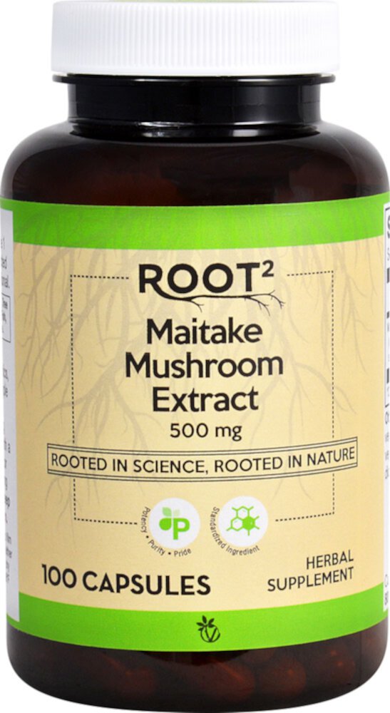 Maitake Mushroom Extract - Standardized -- 500 mg - 100 Capsules (Капсулы) Vitacost-Root2