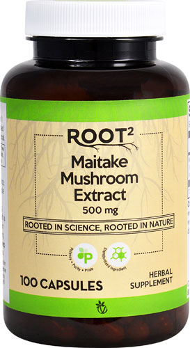 Maitake Mushroom Extract - Standardized -- 500 mg - 100 Capsules (Капсулы) Vitacost-Root2