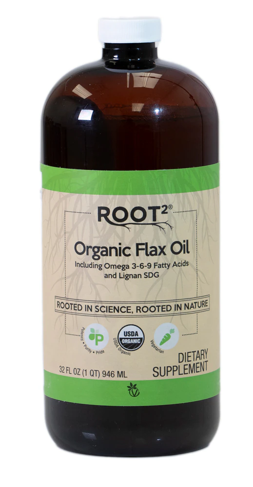 Organic Flax Oil Lignan supplies Omega 3-6-9 Fatty Acids -- 32 fl oz (Жидкие унции) (1 Qt) 946 mL Vitacost-Root2