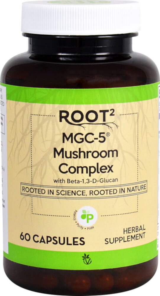 Комплекс грибов Vitacost ROOT2 MGC-5® (с бета-1, 3-D глюканом) -- 60 капсул Vitacost-Root2
