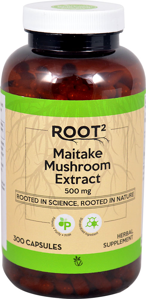 Maitake Mushroom Extract - Standardized -- 500 mg - 300 Capsules (Капсулы) Vitacost-Root2