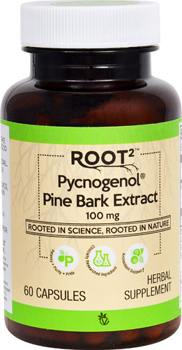 Pycnogenol® Pine Bark Extract -- 100 mg - 60 Capsules (Капсулы) Vitacost-Root2