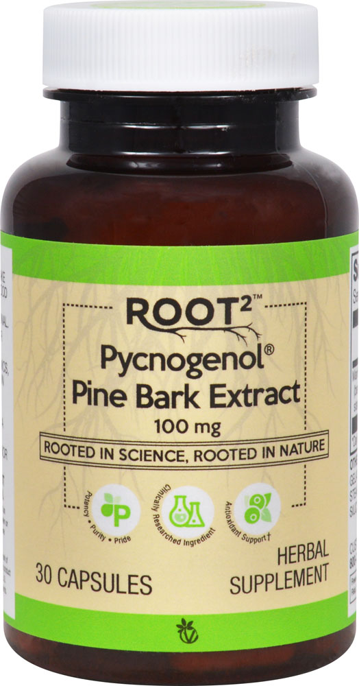 Vitacost ROOT2 Pycnogenol® Экстракт сосновой коры -- 100 мг -- 30 капсул Vitacost-Root2