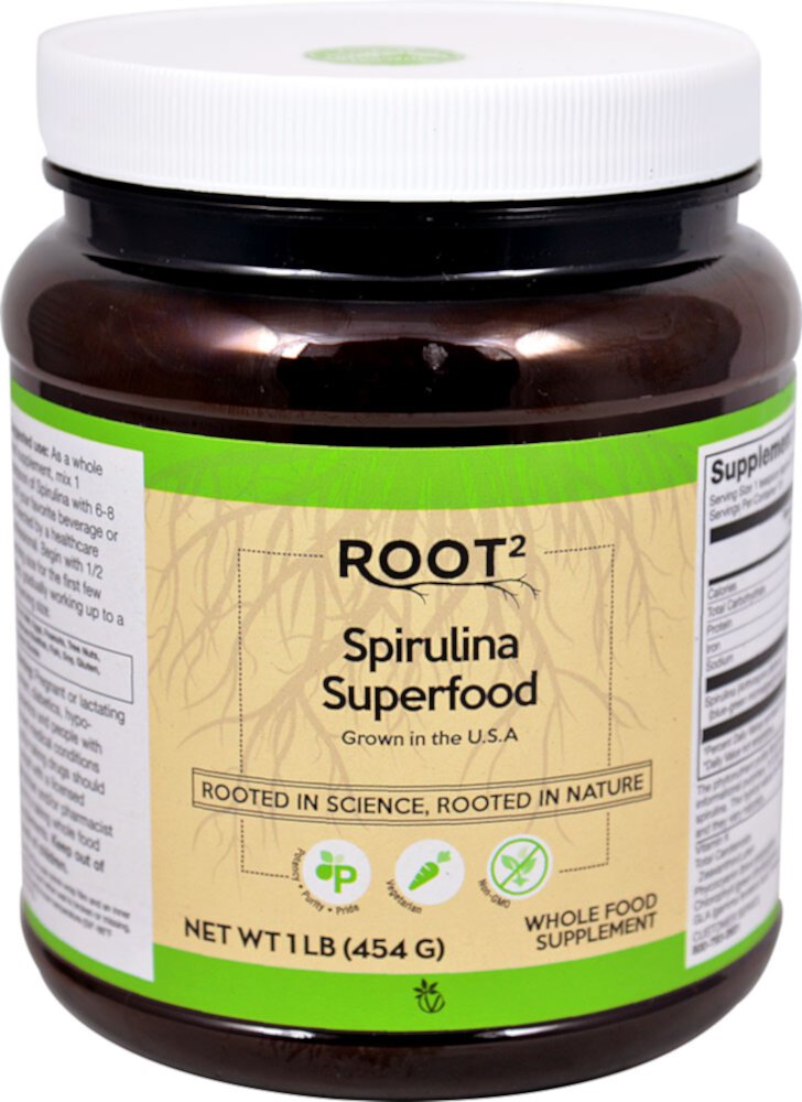 Spirulina Superfood Algae Powder (Порошок) -- 3000 mg - 1 lb (Фунты) Vitacost-Root2