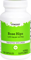 Шиповник Vitacost — 1100 мг на порцию — 120 капсул Vitacost
