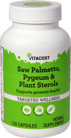 Saw Palmetto, Pygeum & Plant Sterols -- 120 Capsules (Капсулы) Vitacost