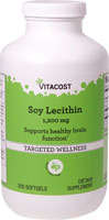 Соевый Лецитин - 1200мг - 300 капсул - Vitacost Vitacost