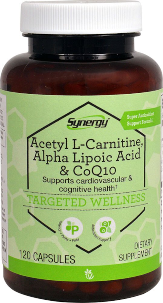 Ацетил L-Карнитин, Альфа-липоевая кислота & CoQ10 - 120 капсул - Vitacost-Synergy Vitacost-Synergy