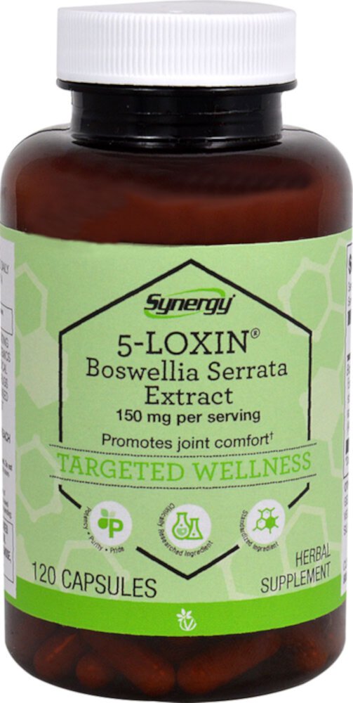 5-Loxin®-AKBA Экстракт Босвеллии - 150 мг - 120 капсул - Vitacost-Synergy Vitacost-Synergy